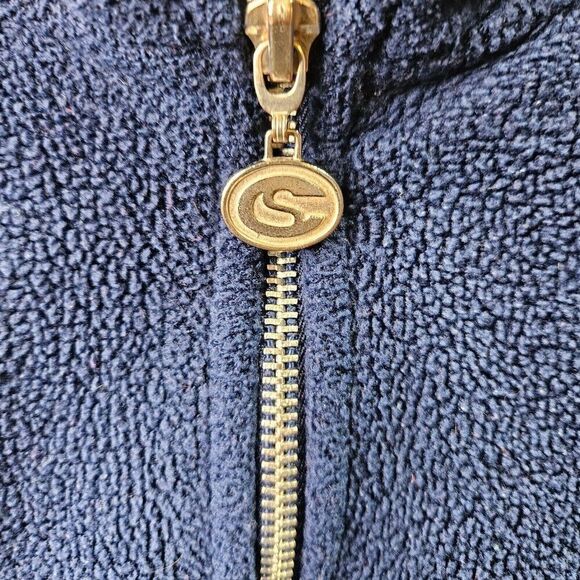 Champs Sports Sweater Mens Large Blue Fleece 1/4 Zip Pullover Jacket - Picture 5 of 10